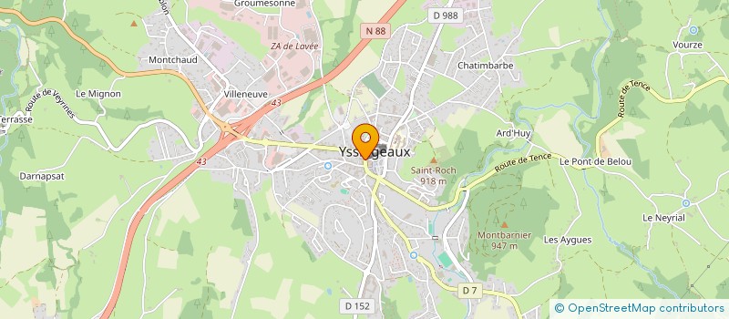 localisation de l'entreprise SYNDICAT MIXTE DE LAVALETTE à YSSINGEAUX
