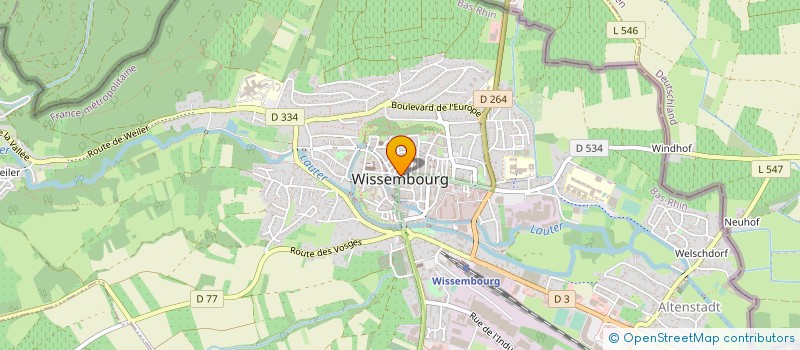 localisation de l'entreprise SYNDICAT MIXTE DE PRODUCTION D'EAU POTABLE DE LA REGION DE WISEMBOURG à WISSEMBOURG
