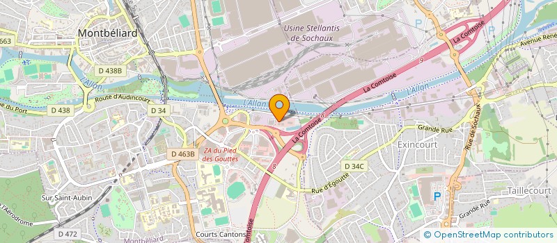 localisation de l'entreprise SYNDICAT MIXTE DE TRANSPORT NORD FRANCHE-COMTE à MONTBELIARD