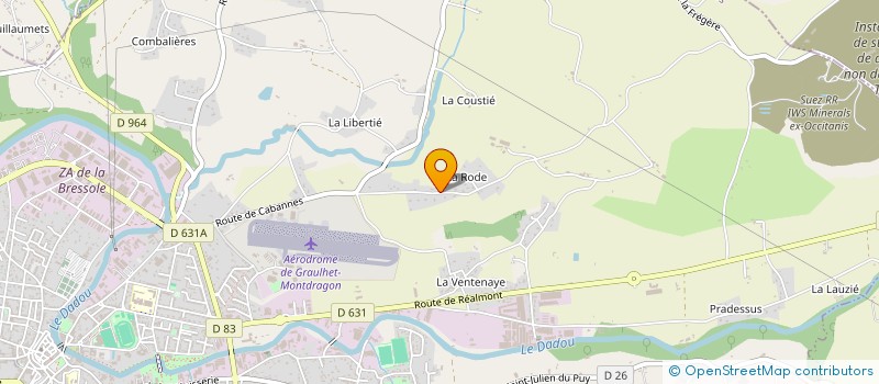 localisation de l'entreprise SYNDICAT MIXTE DEPARTEMENTAL POUR LA VALORISATION DES DECHETS MENAGERS ET ASSIMILES à LABESSIERE-CANDEIL