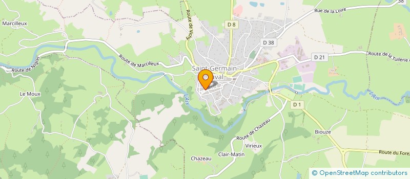 localisation de l'entreprise SYNDICAT MIXTE DES EAUX DE LA BOMBARDE  SAINT-GERMAIN-LAVAL