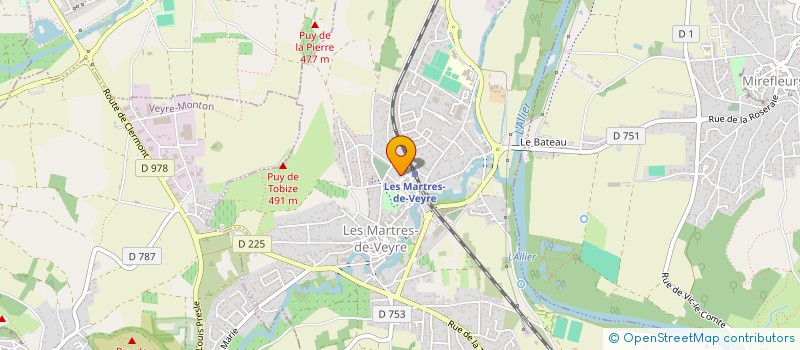 localisation de l'entreprise SYNDICAT MIXTE DES VALLEES DE LA VEYRE ET DE L AUZON  LES MARTRES-DE-VEYRE