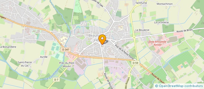 localisation de l'entreprise SYNDICAT MIXTE DU BASSIN DE L'AUTHION ET DE SES AFFLUENTS à BEAUFORT-EN-ANJOU