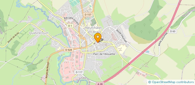 localisation de l'entreprise SYNDICAT MIXTE DU BASSIN VERSANT DE L'ARQUES ET DES BASSINS VERSANTS COTIERS ADJACENTS à NEUFCHATEL-EN-BRAY