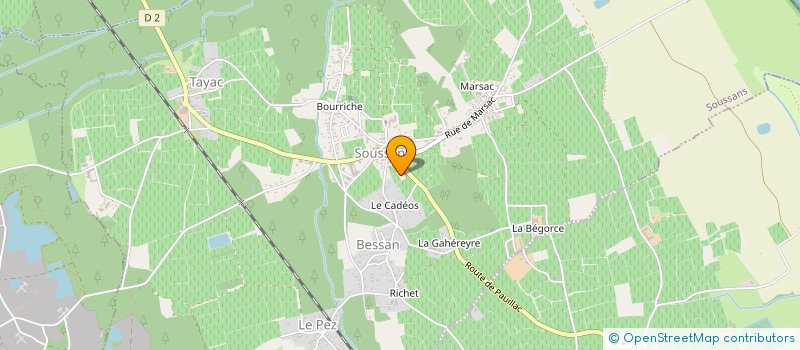 localisation de l'entreprise SYNDICAT MIXTE DU BASSIN VERSANT DES JALLES DE CARTILLON ET DE CASTELNAU à ARCINS