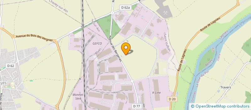 localisation de l'entreprise SYNDICAT MIXTE DU PARC INDUSTRIEL DE LA PLAINE DE L'AIN  SAINT-VULBAS