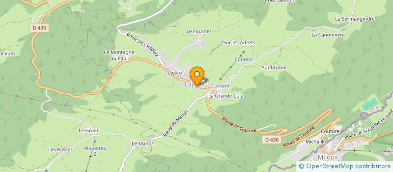 localisation de l'entreprise SYNDICAT MIXTE DU PARC NATUREL REGIONAL DU HAUT JURA  LAJOUX