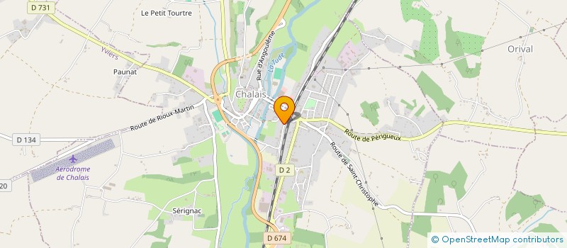 localisation de l'entreprise SYNDICAT MIXTE DU PAYS SUD CHARENTE à CHALAIS