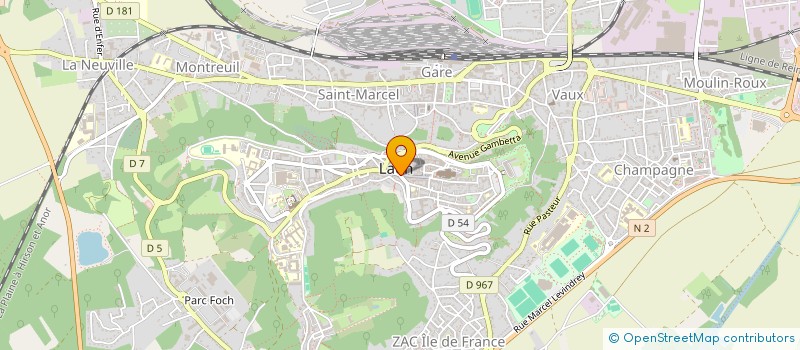 localisation de l'entreprise SYNDICAT MIXTE DU PLAN D'EAU DES VALLEES DE L'AILETTE ET DE LA BIEVRE à LAON