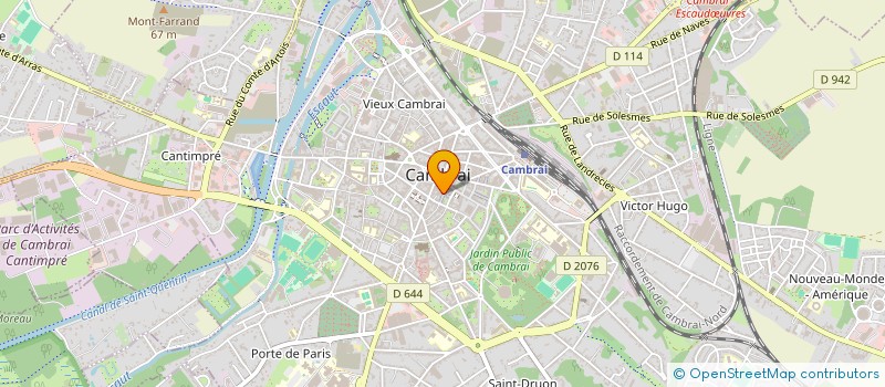 localisation de l'entreprise SYNDICAT MIXTE DU POLE D'EQUILIBRE TERRITORIAL ET RURAL DU PAYS DU CAMBRESIS à CAMBRAI