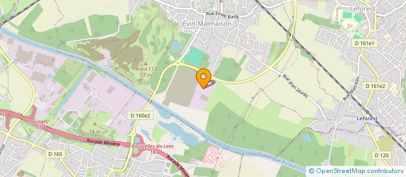 localisation de l'entreprise SYNDICAT MIXTE ELIMINATION VALORISATION DECHETS COMMUNAUTES AGGLO DOUAISIS D'HENIN-CARVIN COMMUNAUTE COMMUNES OSARTIS à EVIN-MALMAISON