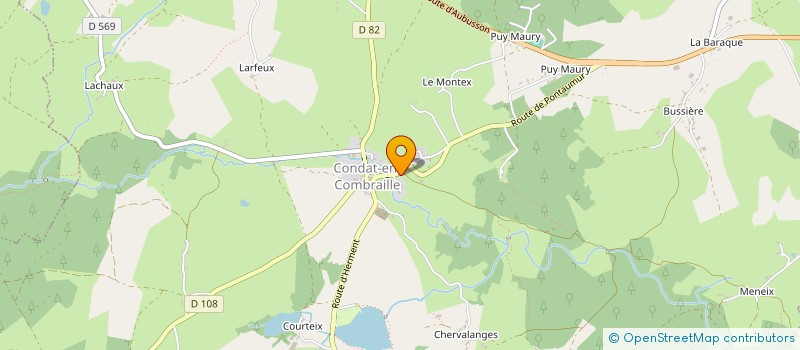 localisation de l'entreprise SYNDICAT MIXTE GESTION FORESTIERE  CONDAT-EN-COMBRAILLE