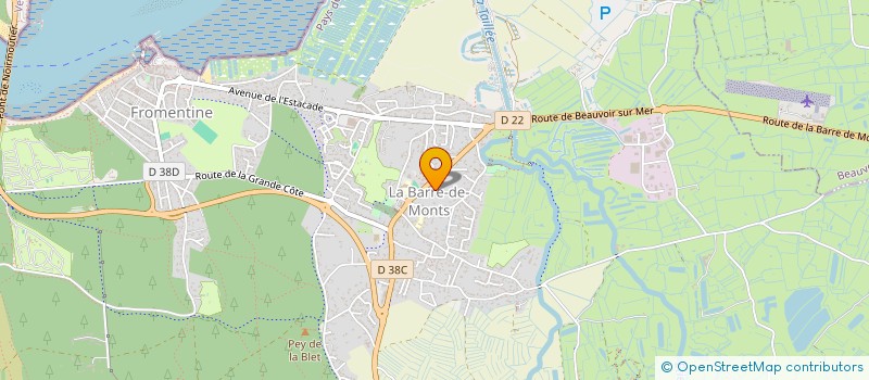 localisation de l'entreprise SYNDICAT MIXTE POUR L'AERODROME DE BEAUVOIR-SUR-MER ET FROMENTINE à LA BARRE-DE-MONTS