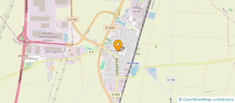 localisation de l'entreprise SYNDICAT MIXTE POUR L'AMENAGEMENT DE LA ZONE D ACTIVITES INTERDEPARTEMENTALE ARTENAY POUPRY à ARTENAY
