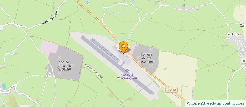 localisation de l'entreprise SYNDICAT MIXTE POUR L'AMENAGEMENT ET L'EXPLOITATION DE L'AEROPORT DE RODEZ-AVEYRON à SALLES-LA-SOURCE