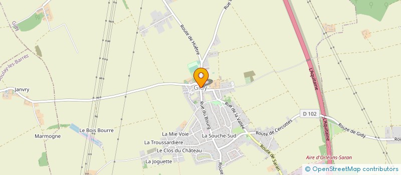 localisation de l'entreprise SYNDICAT MIXTE POUR L'AMENAGEMENT HYDRAULIQUE DU BASSIN DE LA RETREVE ET DE SON AFFLUENT LE RUISSEAU DU RENARD à GIDY