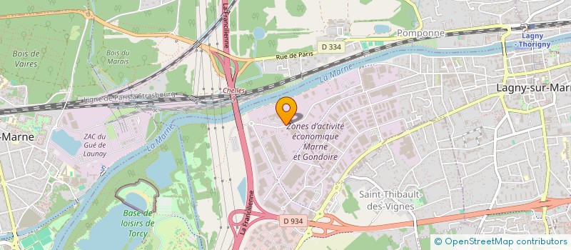 localisation de l'entreprise SYNDICAT MIXTE POUR L'ENLEVEMENT ET LE TRAITEMENT DES RESIDUS MENAGERS DE LA REGION DE LAGNY SUR MARNE  SAINT-THIBAULT-DES-VIGNES