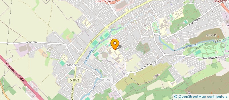 localisation de l'entreprise SYNDICAT MIXTE POUR L EXPLOITATION DU STADE COUVERT REGIONAL DE LIEVIN à LIEVIN