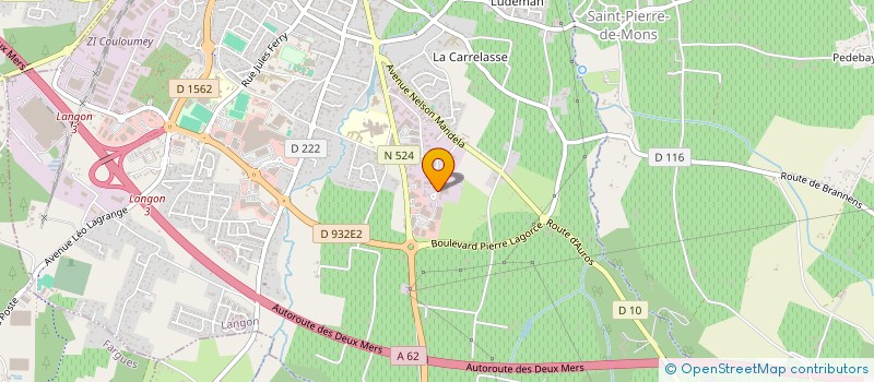 localisation de l'entreprise SYNDICAT MIXTE POUR LA COLLECTE ET LE TRAITEMENT DES ORDURES MENAGERES (SICTOM) DU SUD GIRONDE à LANGON