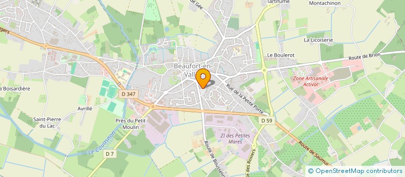localisation de l'entreprise SYNDICAT MIXTE POUR LE DEVELOPPEMENT AGRICOLE DE LA VALLEE DE L AUTHION (ASSAINISSEMENT ET IRRIGATION) à BEAUFORT-EN-ANJOU