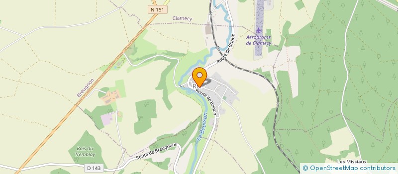 localisation de l'entreprise SYNDICAT MIXTE YONNE BEUVRON à RIX