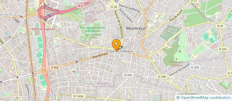 localisation de l'entreprise SYNDICAT NATIONAL DES PERSONNELS DE LA FORMATION - CGT à MONTREUIL
