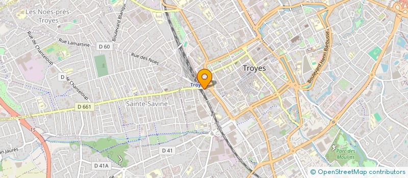 localisation de l'entreprise SYNDICAT NATIONAL UNITAIRE DES INSTITUTEURS PROFESSEURS DES ECOLES ET DE COLLEGES - SECTION DEPARTEMENTALE DE L'AUBE  TROYES