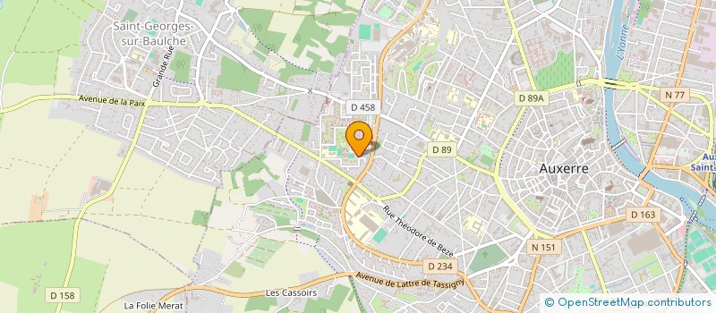 localisation de l'entreprise SYNDICAT NATIONAL UNITAIREDES INSTITUTEURS PROFESSEURS DES ECOLES ET DEGC SECTION DE L'YONNE à AUXERRE