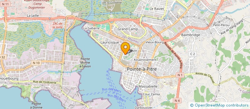 localisation de l'entreprise SYNDICAT POUR LA DEFENSE DES ENTREPRENEURS DU TRANSPORT DE TOURISME AVEC CHAUFFEUR DE LA GUADELOUPE à POINTE-A-PITRE