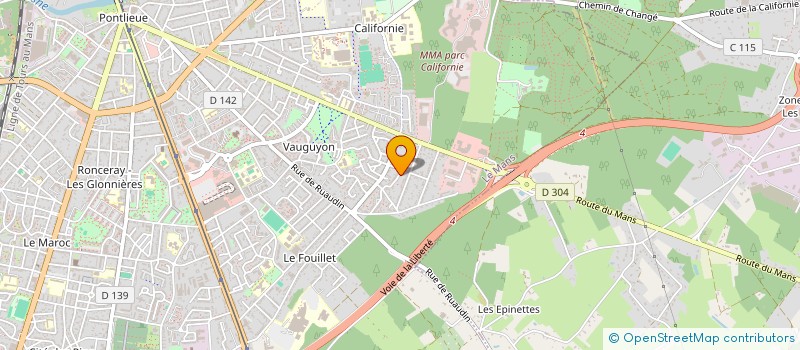 localisation de l'entreprise SYNDICAT POUR LA GESTION ET L'ENTRETIEN DU LOTISSEMENT LA LIBERTE  LE MANS