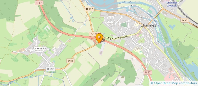 localisation de l'entreprise SYNDICAT POUR LA RECONSTRUCTION D'UN CENTRE D'INCENDIE ET DE SECOURS DU PAYS DE CHARMES à CHARMES