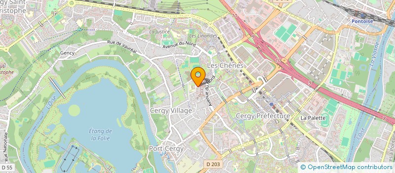 localisation de l'entreprise SYNDICAT PRINCIPAL DU 22 AU 26 PLACE DES 3 CEDRES  CERGY