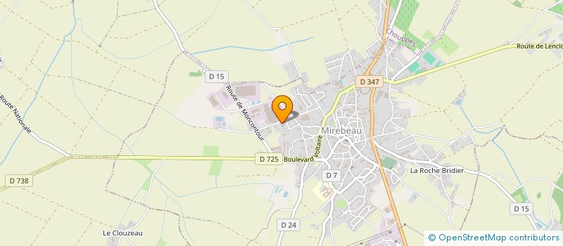 localisation de l'entreprise SYNDICAT PRODUCTEURS MELONS HAUT POITOU  MIREBEAU