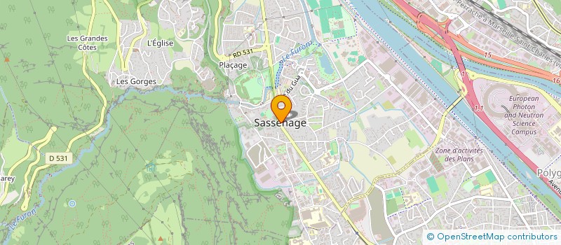 localisation de l'entreprise SYNDICAT PROFESSIONNEL DES ENSEIGNANTS ET ENCADRANTS DE LA DANSE  SASSENAGE