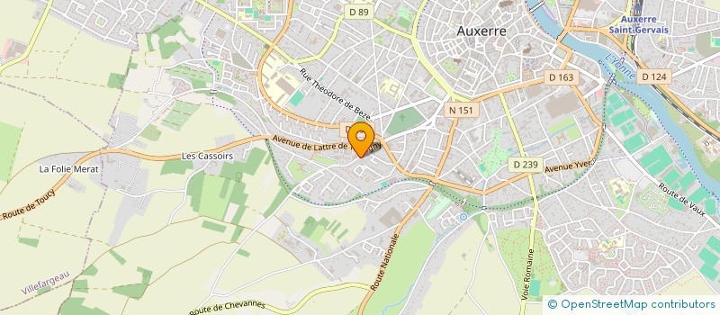 localisation de l'entreprise SYNDICAT RESIDENCE CARRE PATISSIER  AUXERRE