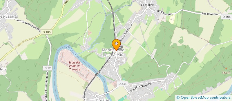 localisation de l'entreprise SYNDICAT SCOLAIRE DE MONTFERRAND-THORAISE (SIVOS DE MONTFERRAND-THORAISE)  MONTFERRAND-LE-CHATEAU