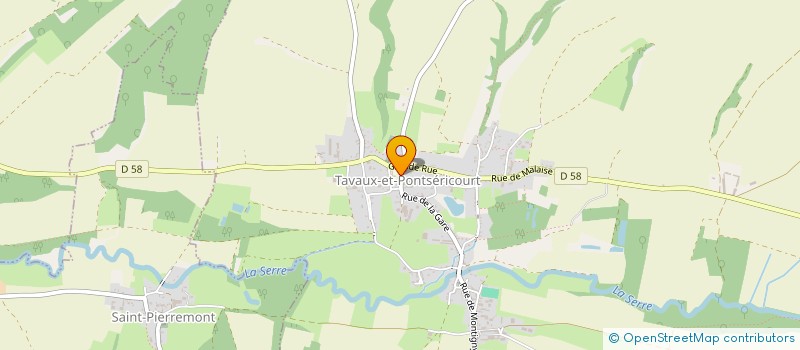 localisation de l'entreprise SYNDICAT SCOLAIRE VAL DE SERRE  TAVAUX-ET-PONTSERICOURT