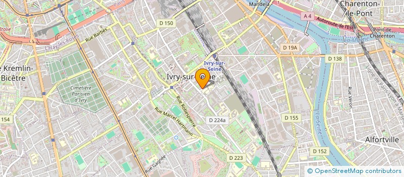 localisation de l'entreprise SYNDICAT UGICTAM CGT TERRITORIAUX D' IVRY SUR SEINE  IVRY-SUR-SEINE