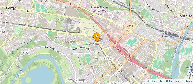 localisation de l'entreprise SYNDICAT VAL D'OISIEN ENTREPRISES TP à CERGY