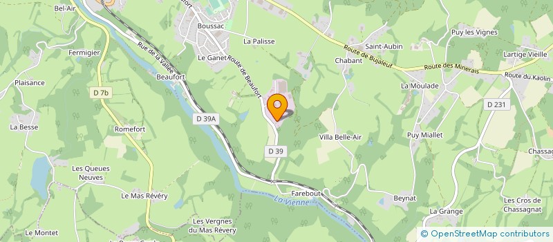 localisation de l'entreprise SYNDICAT VIENNE COMBADE à ST-LEONARD-DE-NOBLAT