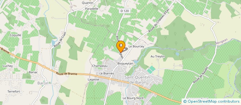 localisation de l'entreprise SYNDICAT VITI REGIO DES AOC BORDEAUX  BEYCHAC-ET-CAILLAU