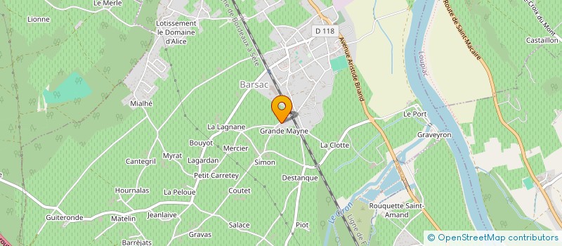 localisation de l'entreprise SYNDICAT VITICOLE DE BARSAC  BARSAC