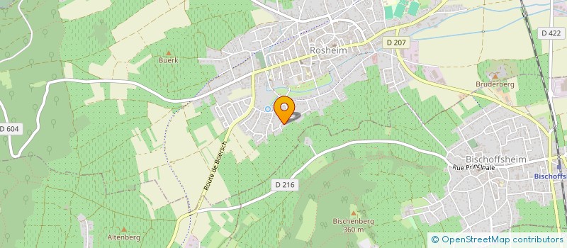 localisation de l'entreprise SYNDICAT VITICOLE DE ROSHEIM BISCHOFFSHEIM  ROSHEIM