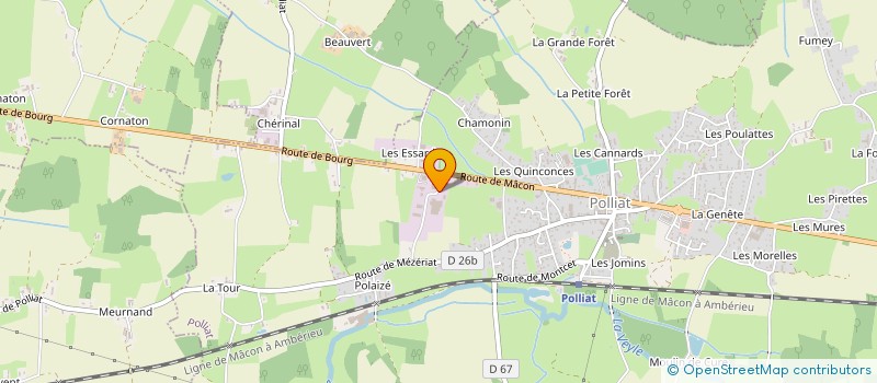 localisation de l'entreprise SYNDICAT VOLAILLES FERMIERES DE L AIN à POLLIAT