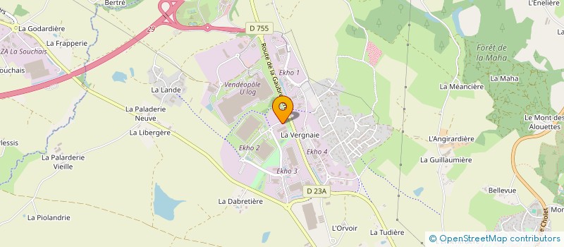 localisation de l'entreprise SYNER FI à LES HERBIERS