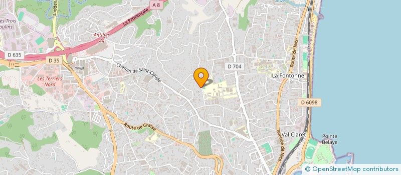 localisation de l'entreprise SYNERCOM FRANCE PACA  ANTIBES