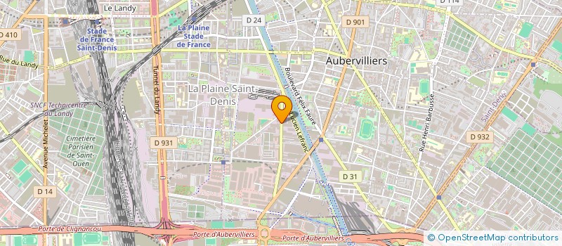 localisation de l'entreprise SYNERDIS à AUBERVILLIERS
