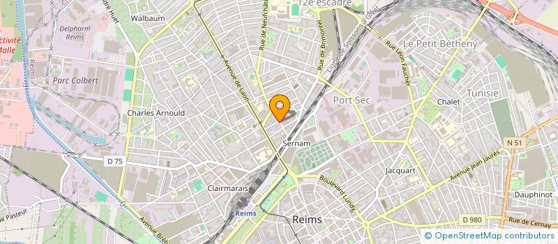 localisation de l'entreprise SYNERGIE 3000 à REIMS