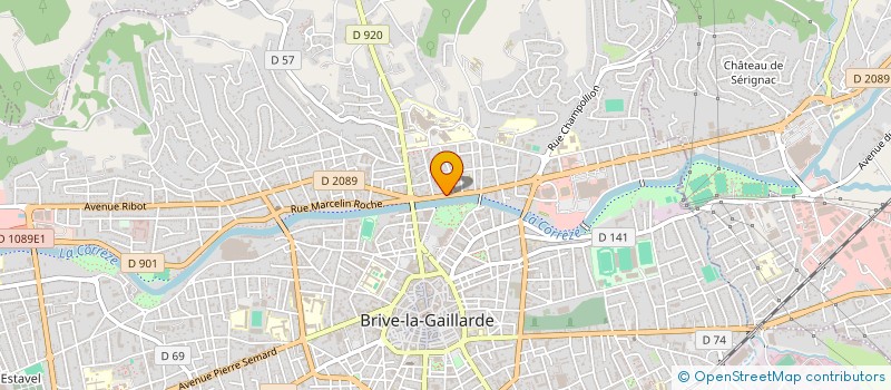localisation de l'entreprise SYNERGIE à BRIVE-LA-GAILLARDE