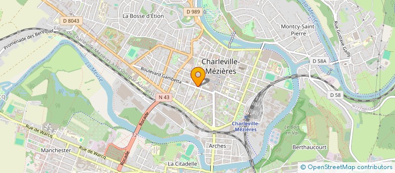 localisation de l'entreprise SYNERGIE à CHARLEVILLE-MEZIERES